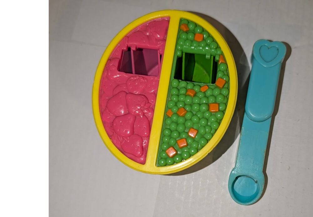 Vtg Choosy Baby All Gone Food Bowl Magic Spoon Peas Carrots Strawberry READ